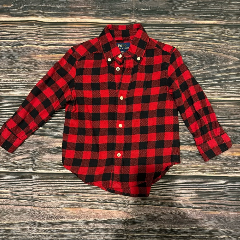 POLO RAPHL LAUREN - Toddler Long Sleeve Buffalo Check
Woven Shirt
